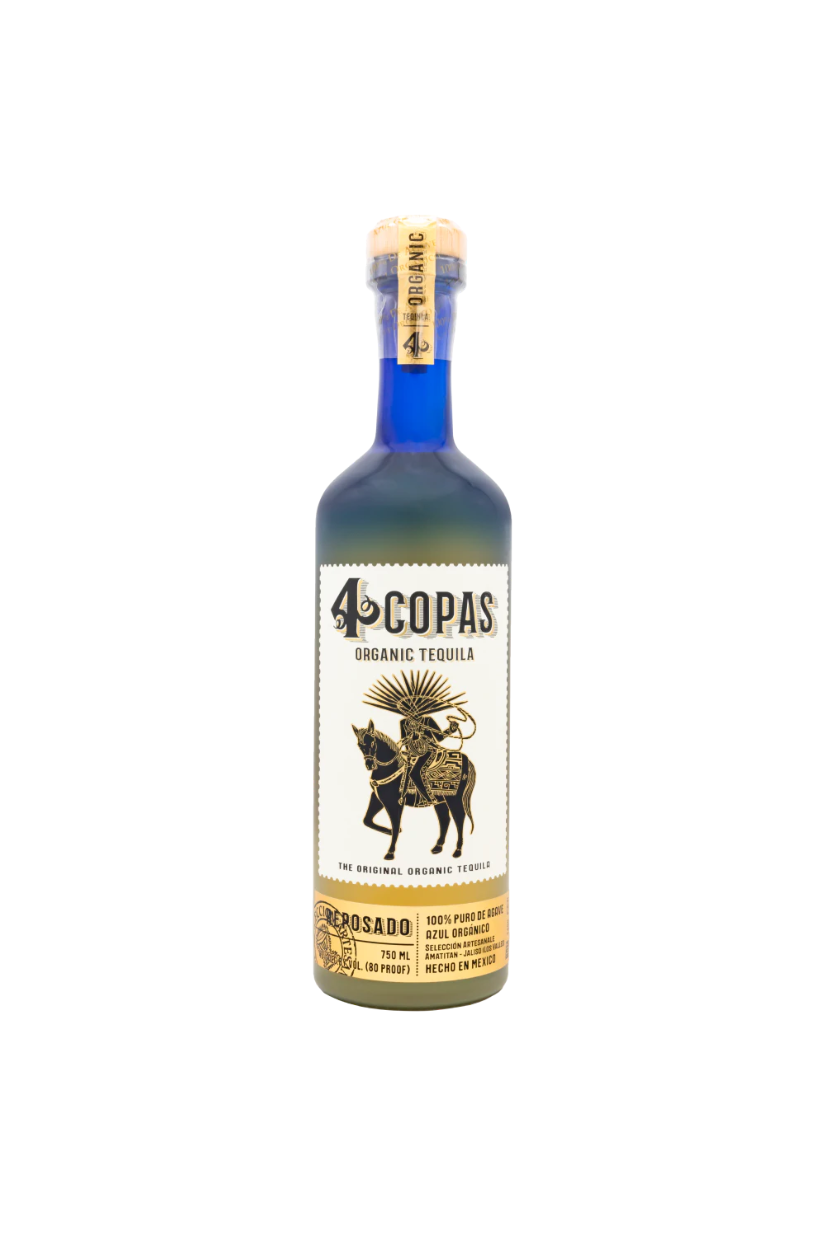4 Copas Tequila Reposado USDA Organic & Kosher - 80 Proof